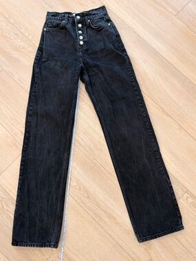 Reformation Black wilder wide leg Jeans